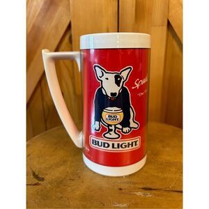 Vintage 1986 Spuds MacKenzie Thermo Serv Red Insulated Beer Stein (8160)